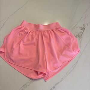 ALO Yoga High-Waist Bubblegum Pink Athletic Shorts